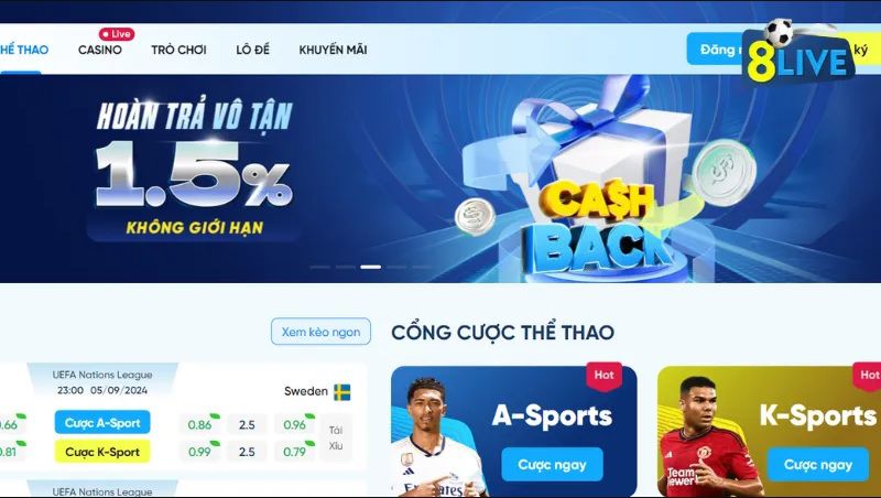 Tổng quan về nhà cái 8Live